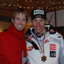 Avec Manfred Pranger, champion du monde de Slalom  Val d'Isre (Fvrier 2009)